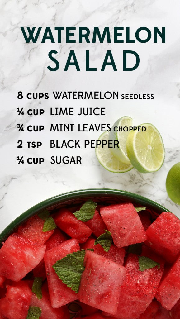 Watermelon Mint & Lime Salad
