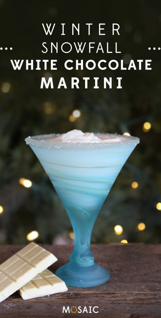 7 Seasonal Holiday Cocktail & Mocktail Recipes | Winter Snowfall White Chocolate Martini | Ten Thousand Villages | #LiveLifeFair