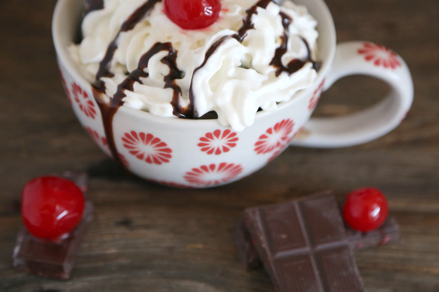 7 Seasonal Holiday Cocktail & Mocktail Recipes | Spiked Chocolate-Covered Cherry Hot Cocoa | Ten Thousand Villages | #LiveLifeFair