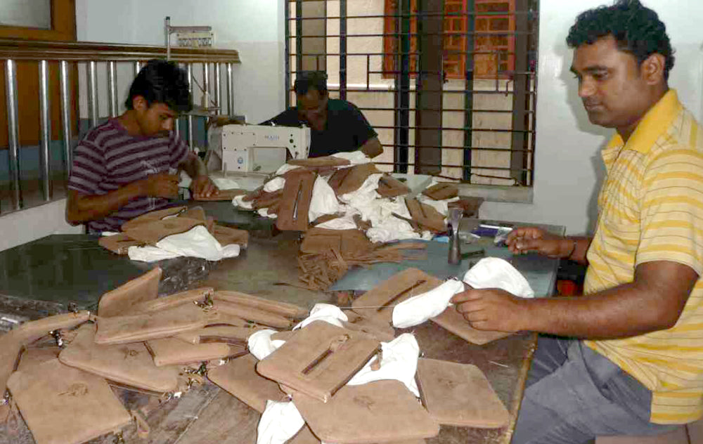 Eco-leather: free of chemicals, full of hope. CRC, ACP workshops provide fair wages for employees.