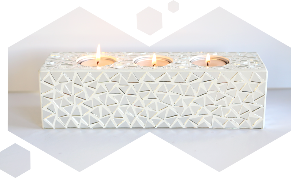 Come make friends with Frost — Geometric patterns, hexagons, octagons and sparkling frost for your home.