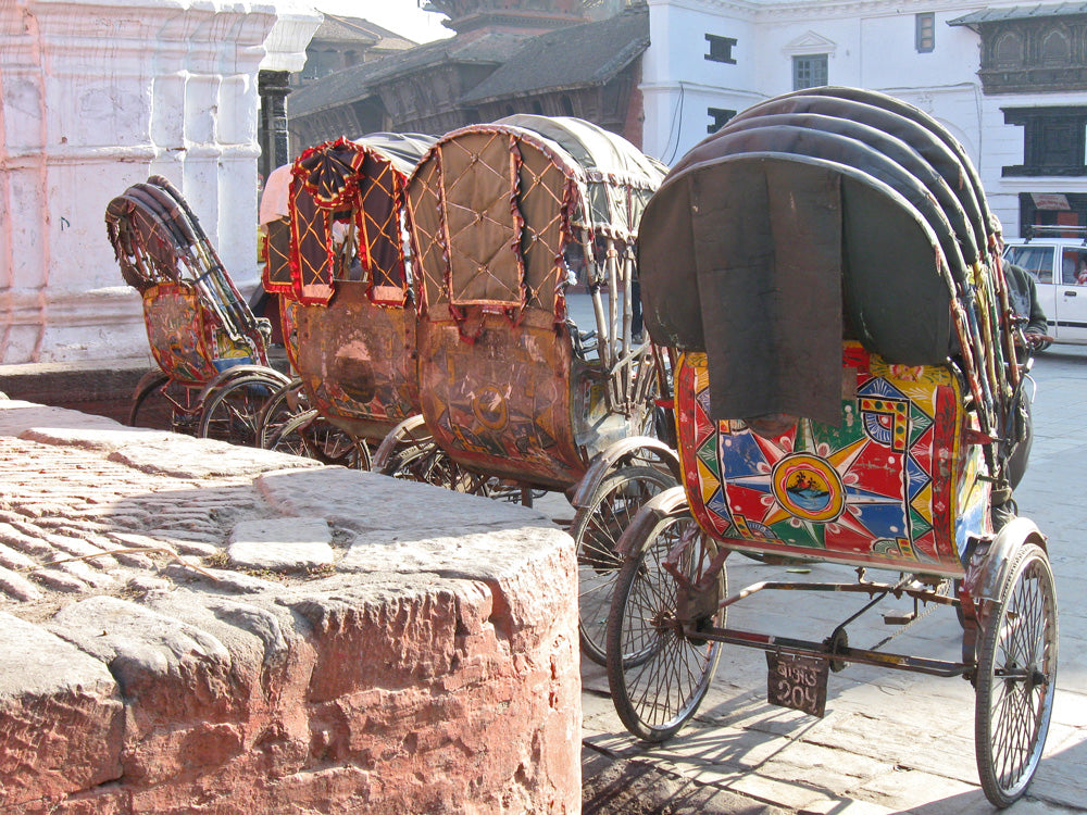 Ten Thousand Villages, Mosaic. Nepal: A Journey Through the Mountains — Kathmandu, Tuk Tuk