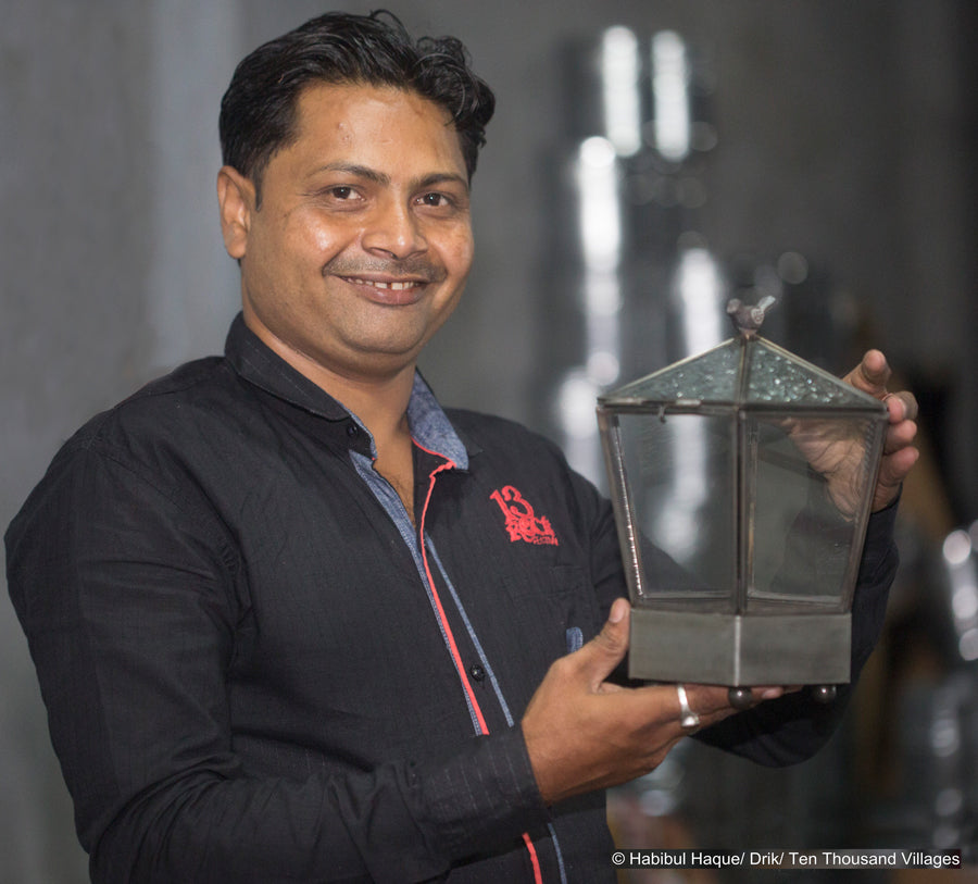 By employing other metalworkers in need of stable employment, Anwar Saleem has helped build a stronger community, and restore the jobs of many skilled craftsmen in India's Brass City. #LiveLifeFair | Ten Thousand Villages