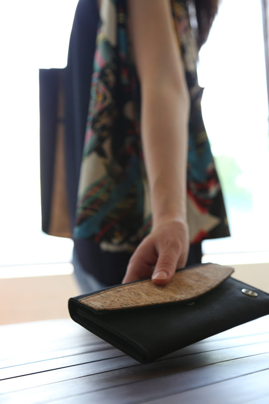 Don't leave without your Handcrafted cork wallet! #livelifefair