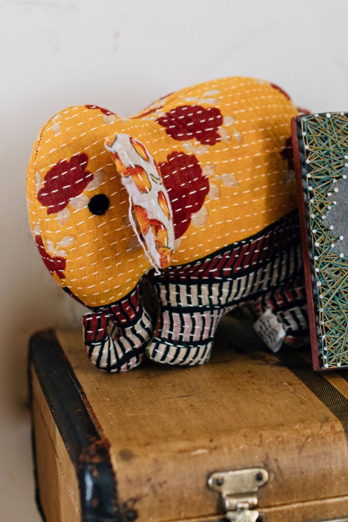 Ethical Baby Gifts | Upcycled Sari Elephant