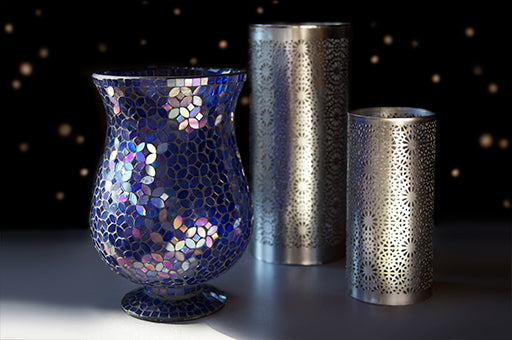 Lavender Light Mosaic Vase