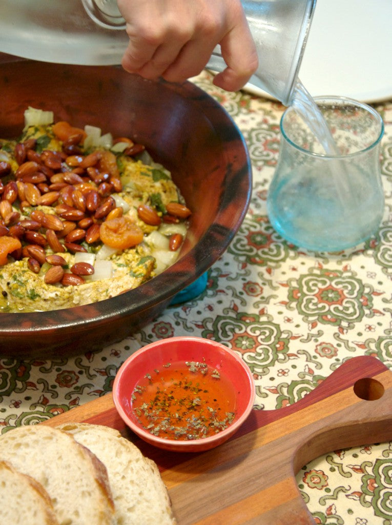 Tagine - Clay Pot Cooking - Dinner Party Recipe - Chicken with Apricots and Almonds - Caring and Curing