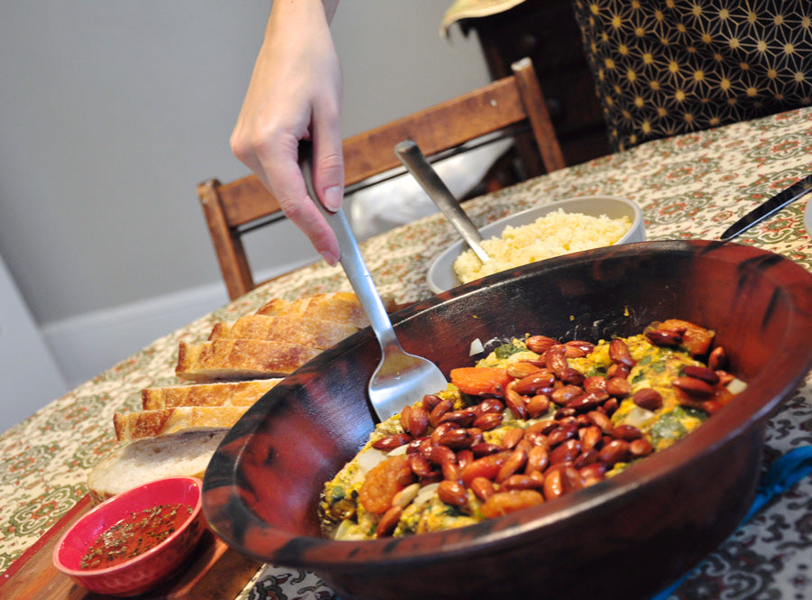 Tagine - Clay Pot Cooking - Dinner Party Recipe - Chicken with Apricots and Almonds - Caring and Curing