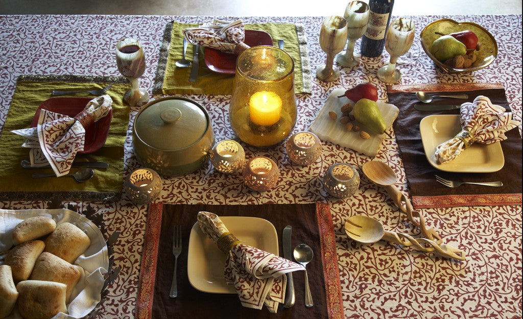 Set up a cozy and inviting Thanksgiving table with items that are always handmade and always fair trade from Ten Thousand Villages.