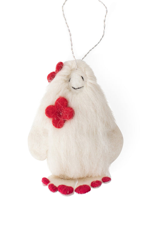 Yeti Ornament, Gentle Smile Yeti, Felt Christmas Ornament, B