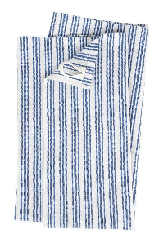 Tea Towel & Kitchen Towel - White with Navy Stripe – Salacia Salts