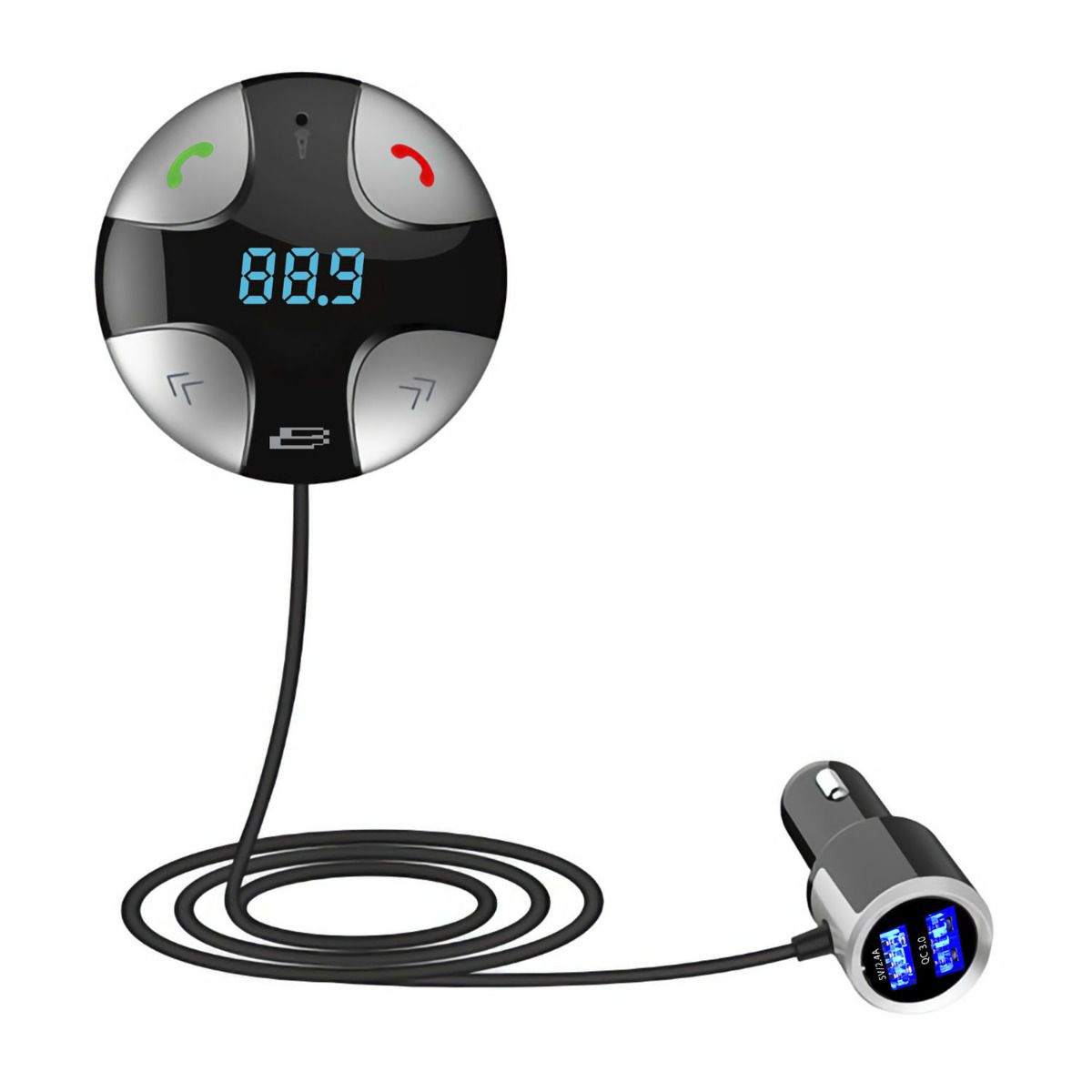 Altoparlante per auto e trasmettitore FM Bluetooth, con PD da 24 W, Bass  Booster - PEARL