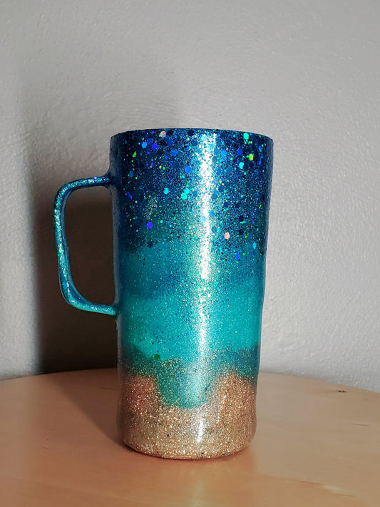 Salty Beach Glitter Tumbler  Beach Tumblers – Wicked Whiskey Designs