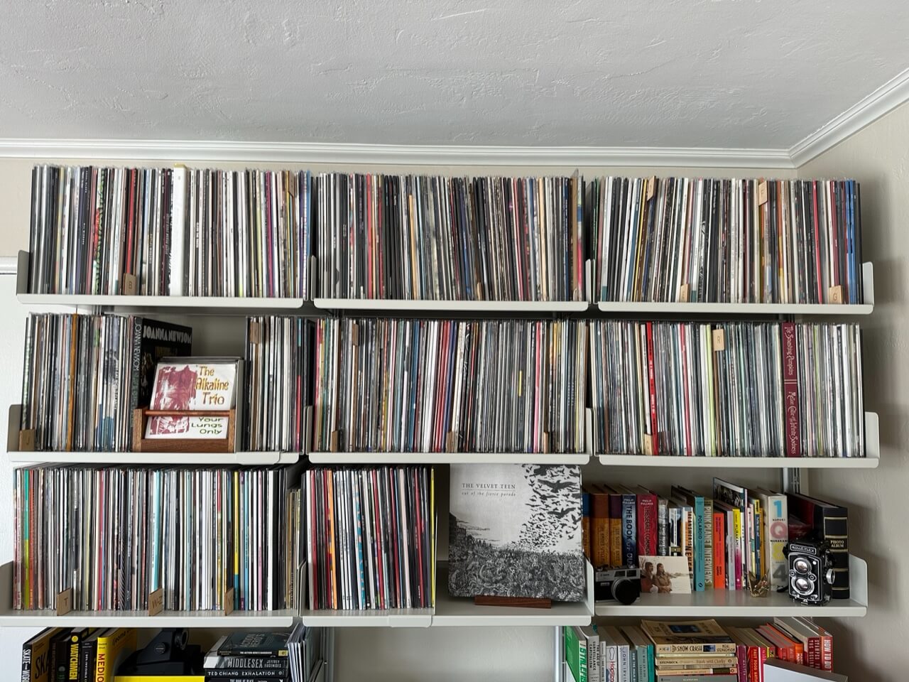 Vitsoe 606 with Custom wood record dividers for vinyl record collections