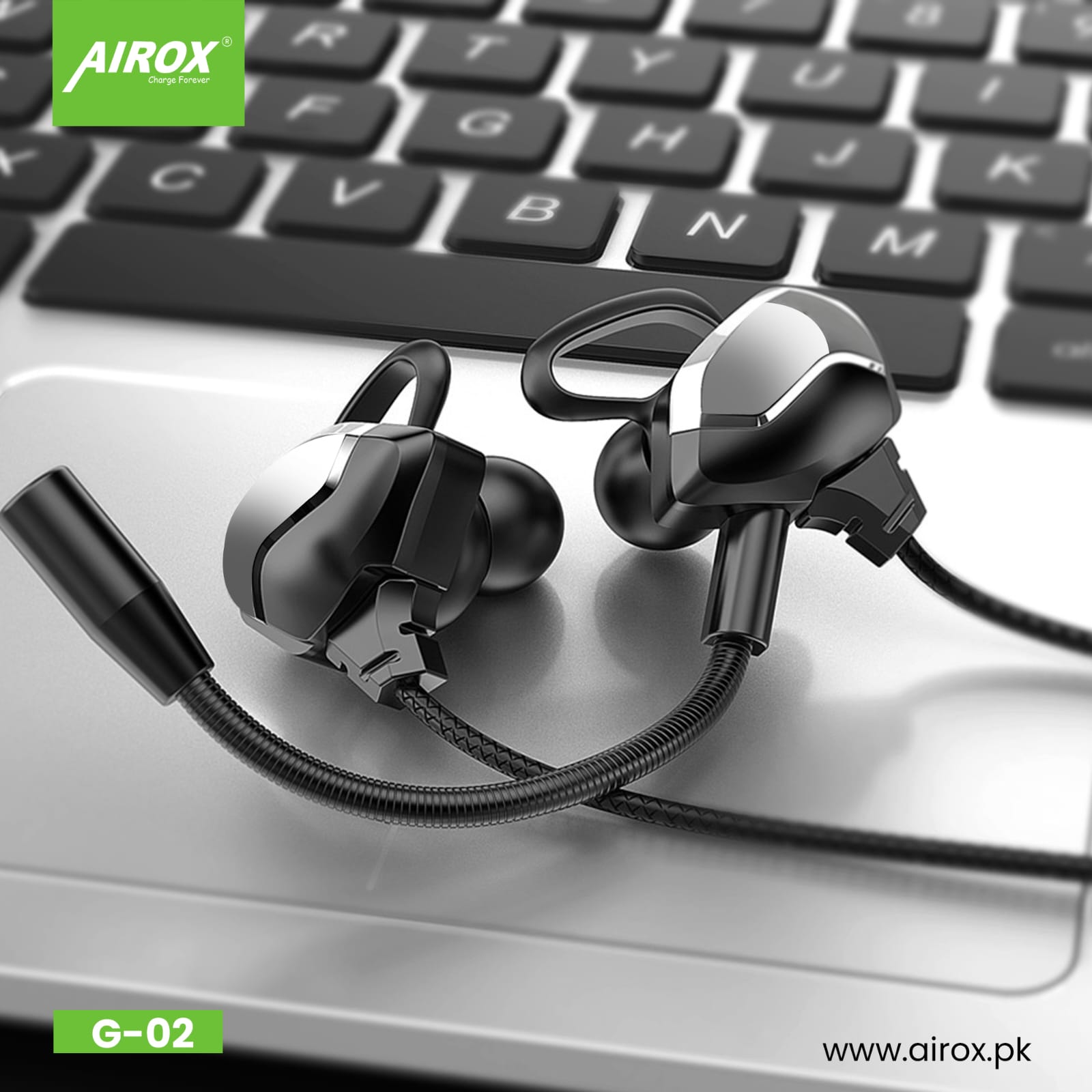 Airox G2 Gaming Handsfree For PUBG Dual Mic Noise Free Sound With Smooth  Base & Premium Quality