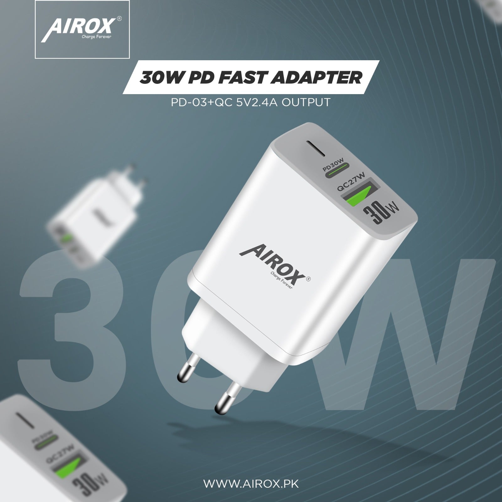 Airox Super Fast Charging Adapter 30 Watt