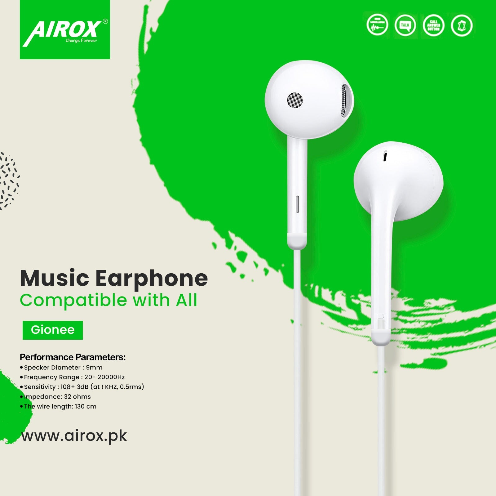 Airox Gionee Handsfree