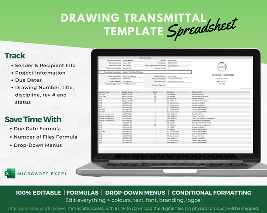 Drawing transmittal 