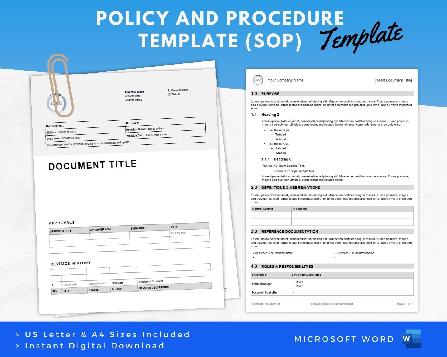 policy and procedure template