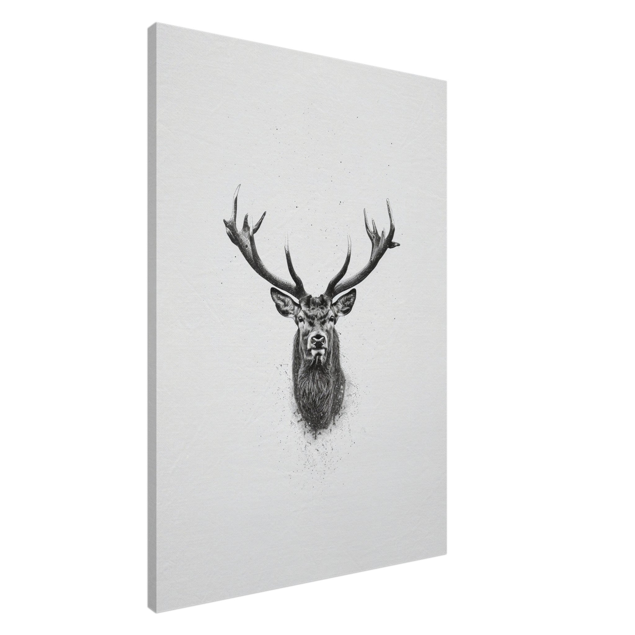 Red Deer in Pointillism