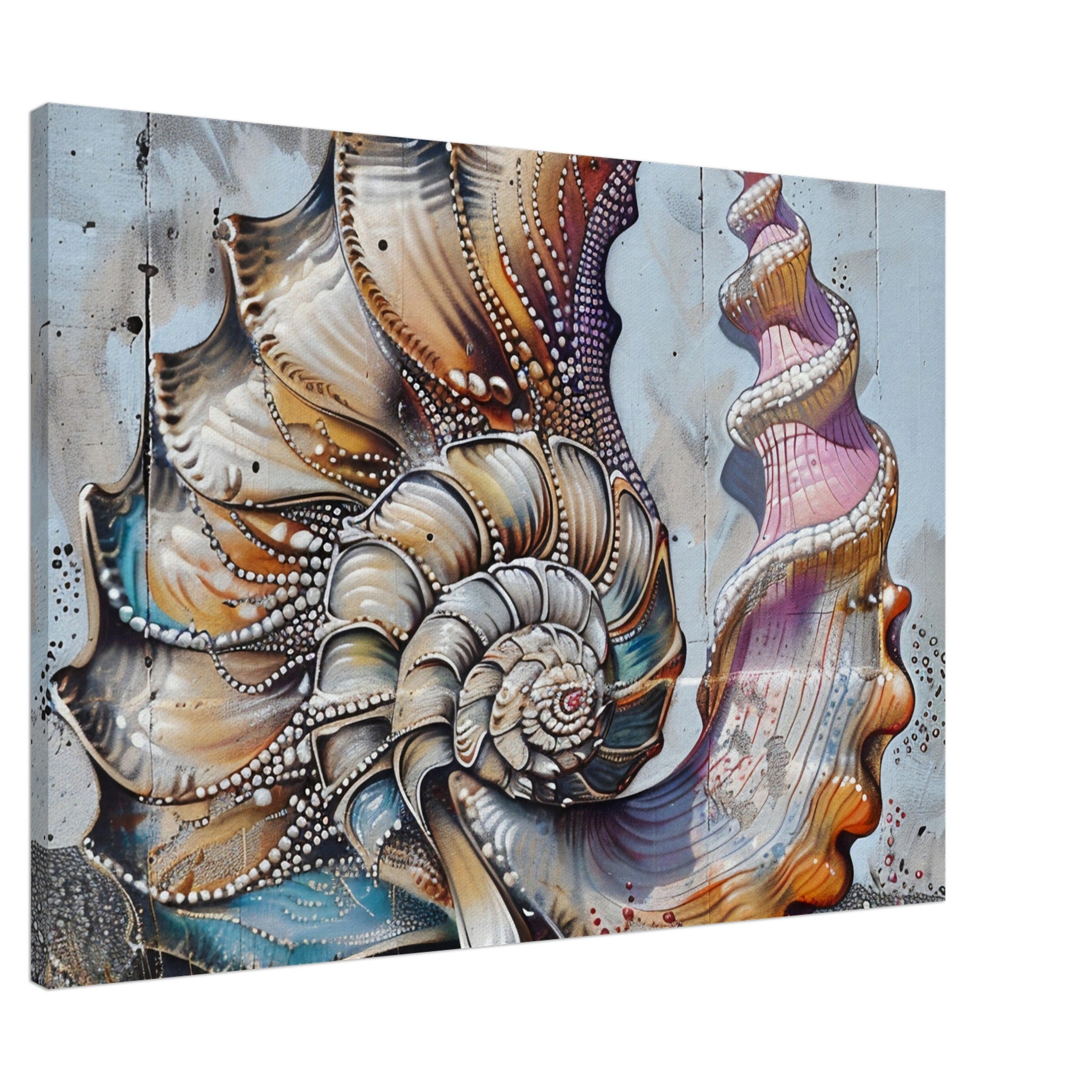Whimsical Waves: Sea Shell Graffiti Magic