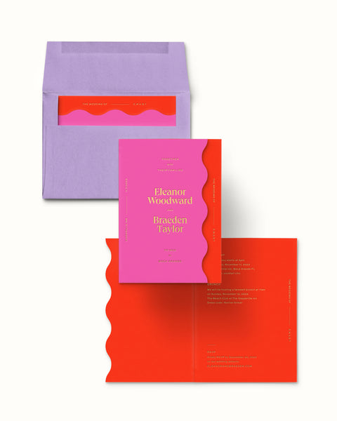 colorful wedding stationery