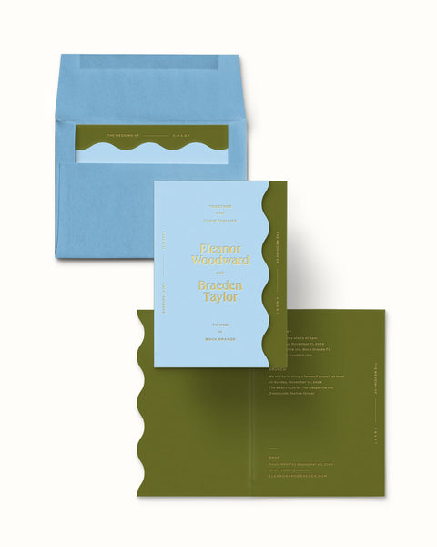 scalloped wedding invitations