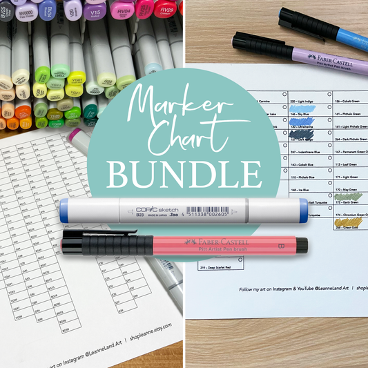 PRINTABLE COPIC Marker Chart Full Marker Chart Print and Colour Easy Art  Reference 