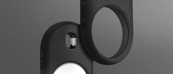 Caseology | AirTag Case Vault | Durable TPU Keychain Matte Black
