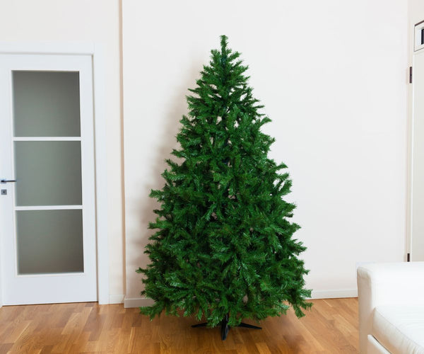 Artificial Christmas tree in the living room.