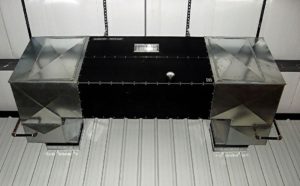 Industrial Maid Ambient Air Cleaner T4500X2 in a fabrication and machining shop to meet OSHA regulations in fabrication shops, repair areas and burn rooms.