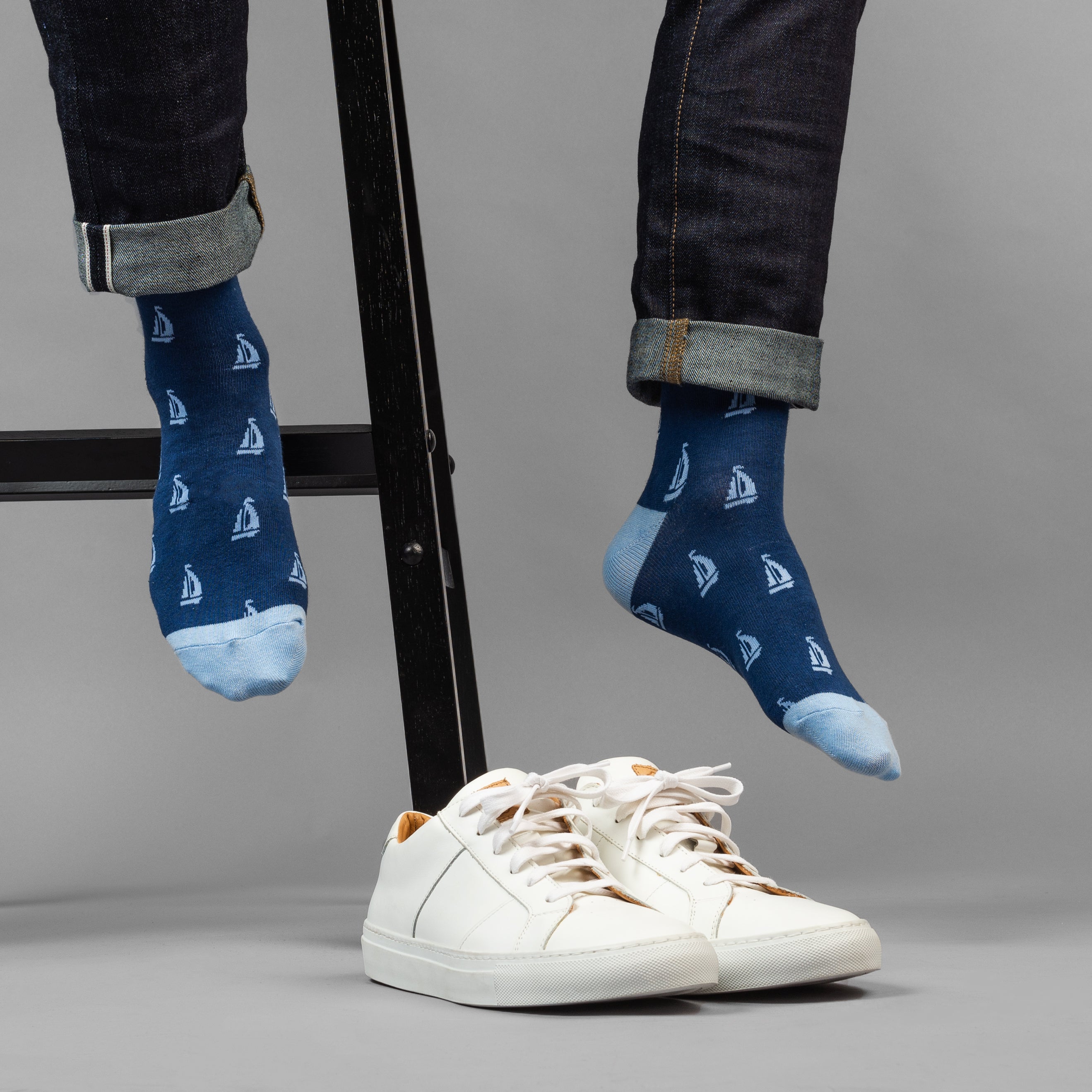 blue sailboat socks