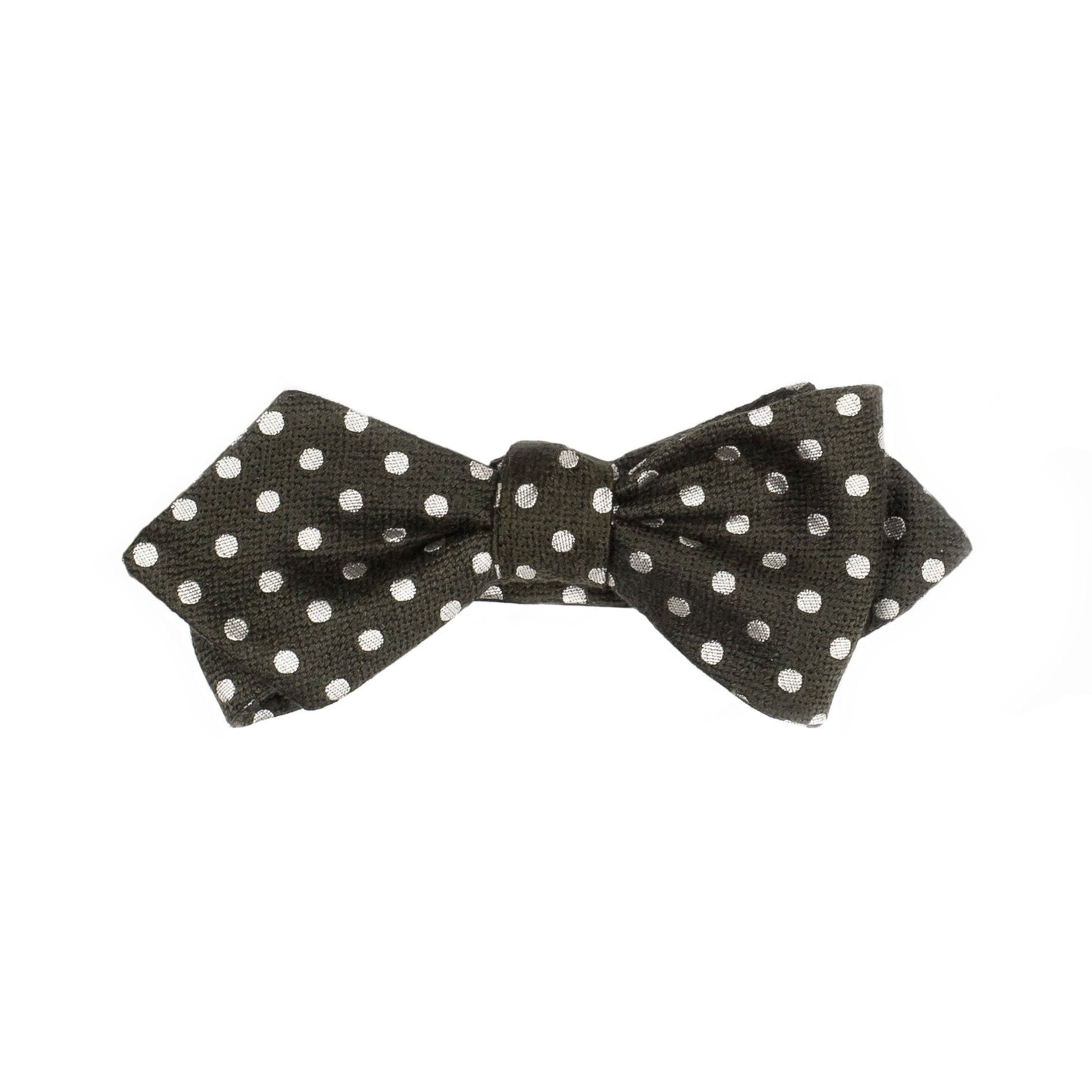 Forest Dot Silk Bow Tie (Self-tie) (Brooklyn) - SprezzaBox