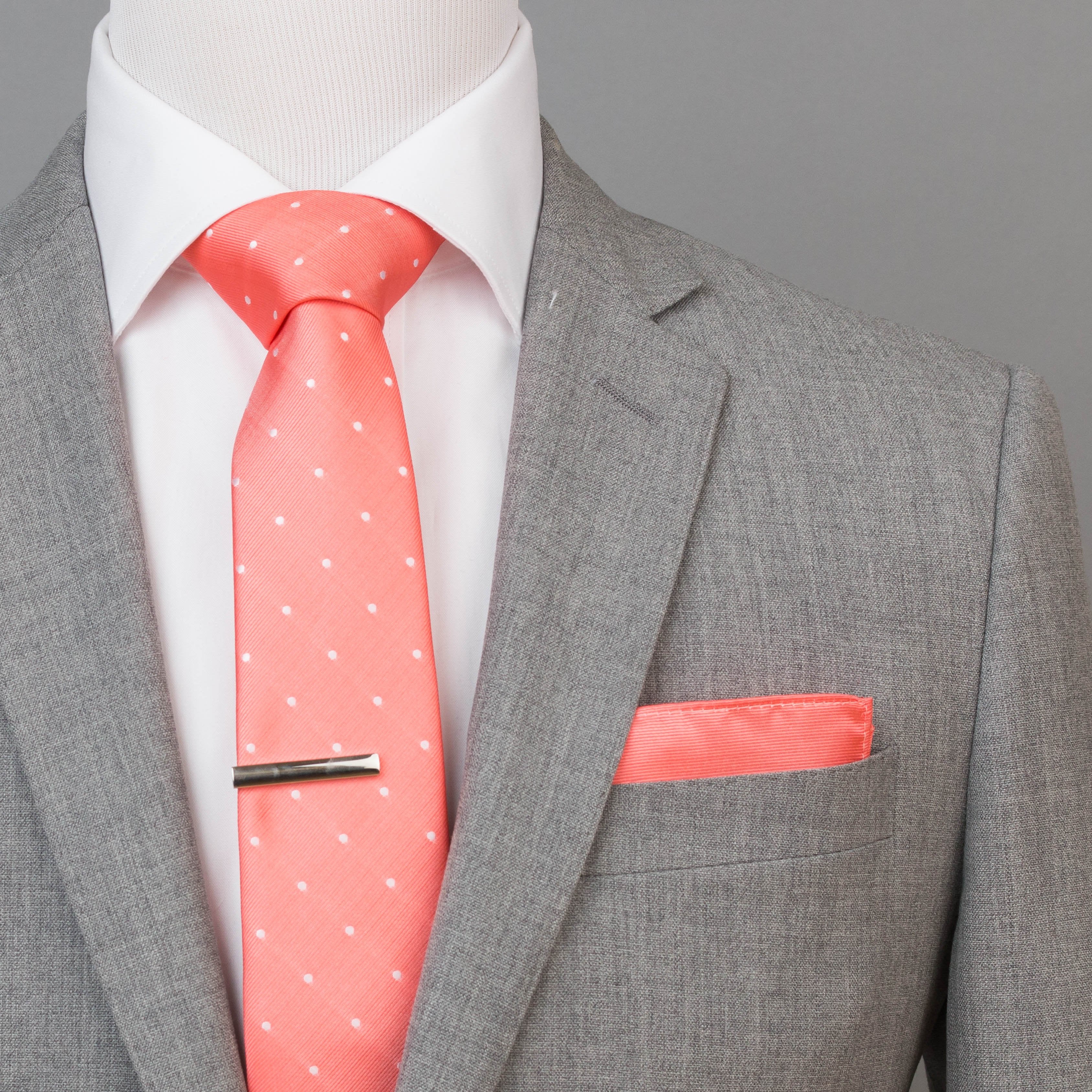 coral pocket square