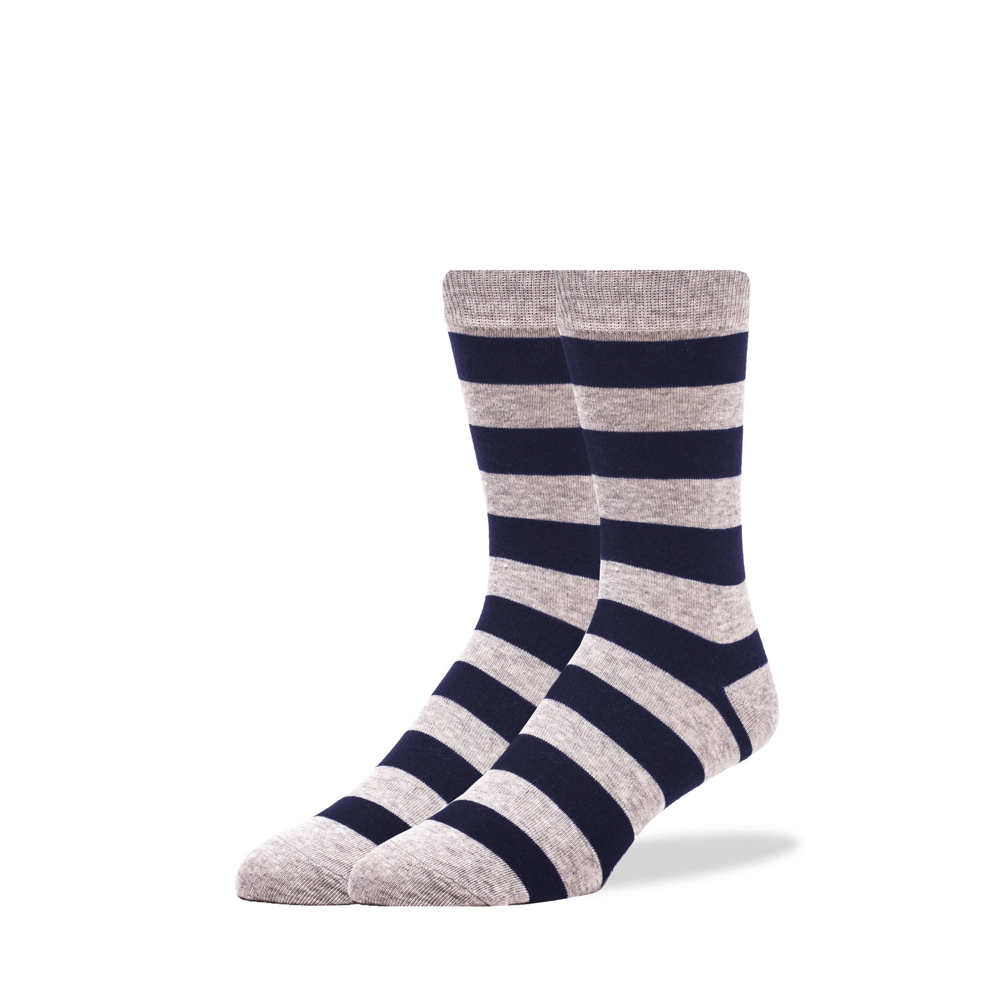 Navy Stripes Socks - SprezzaBox