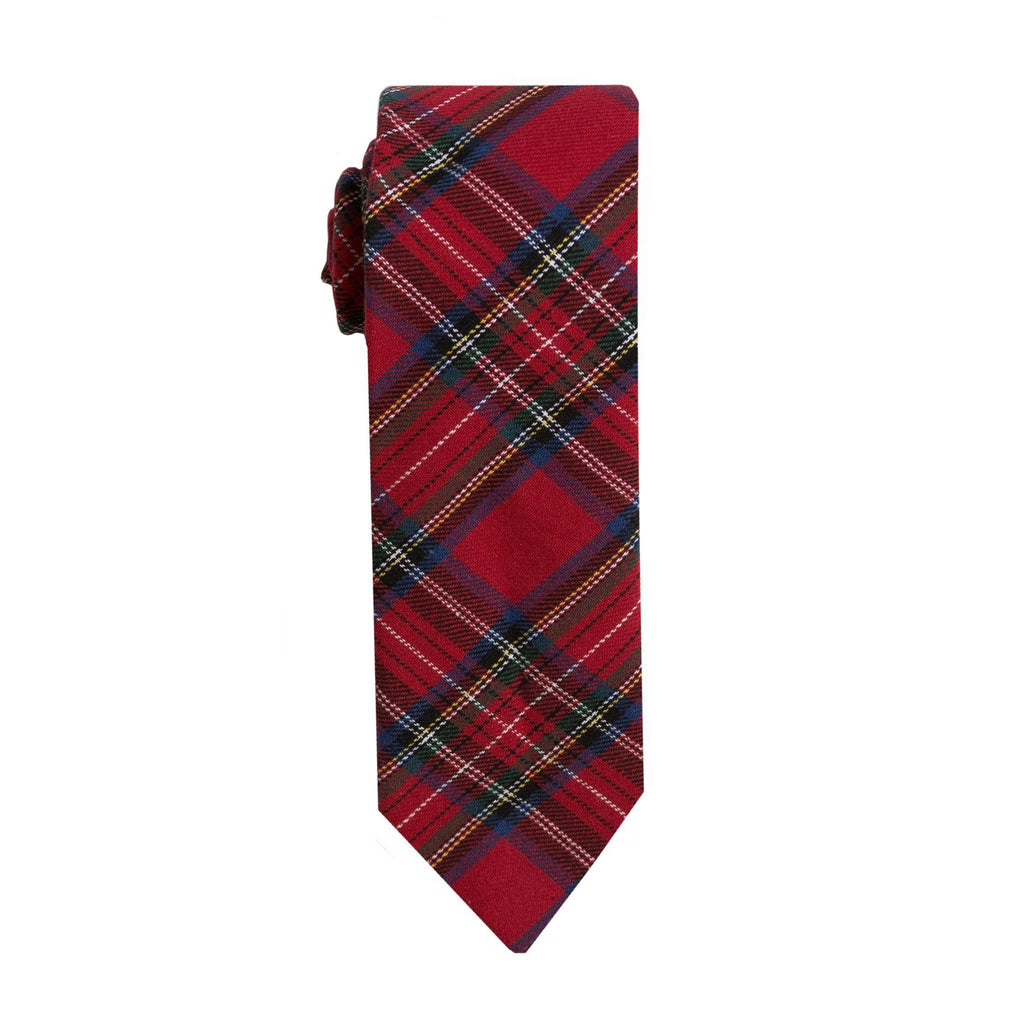 Red Scottish Tartan Tie (Brooklyn) - SprezzaBox