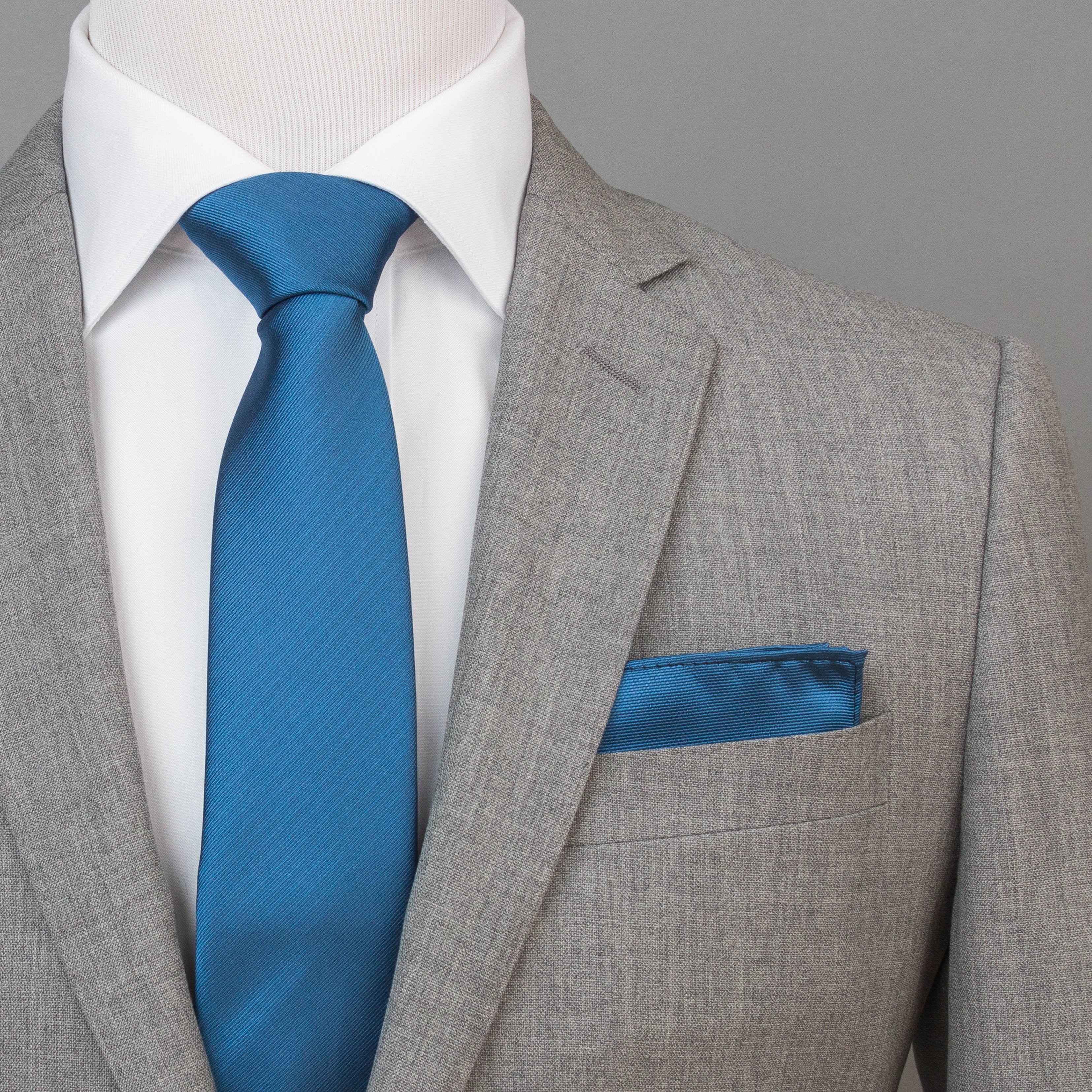 Solid Blue Tie (Wall Street) - SprezzaBox