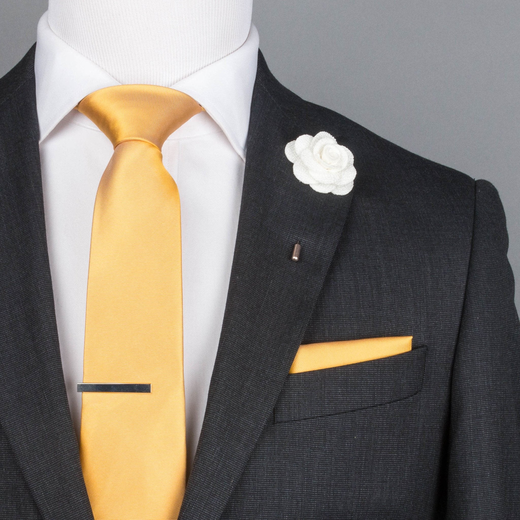 gold silk tie