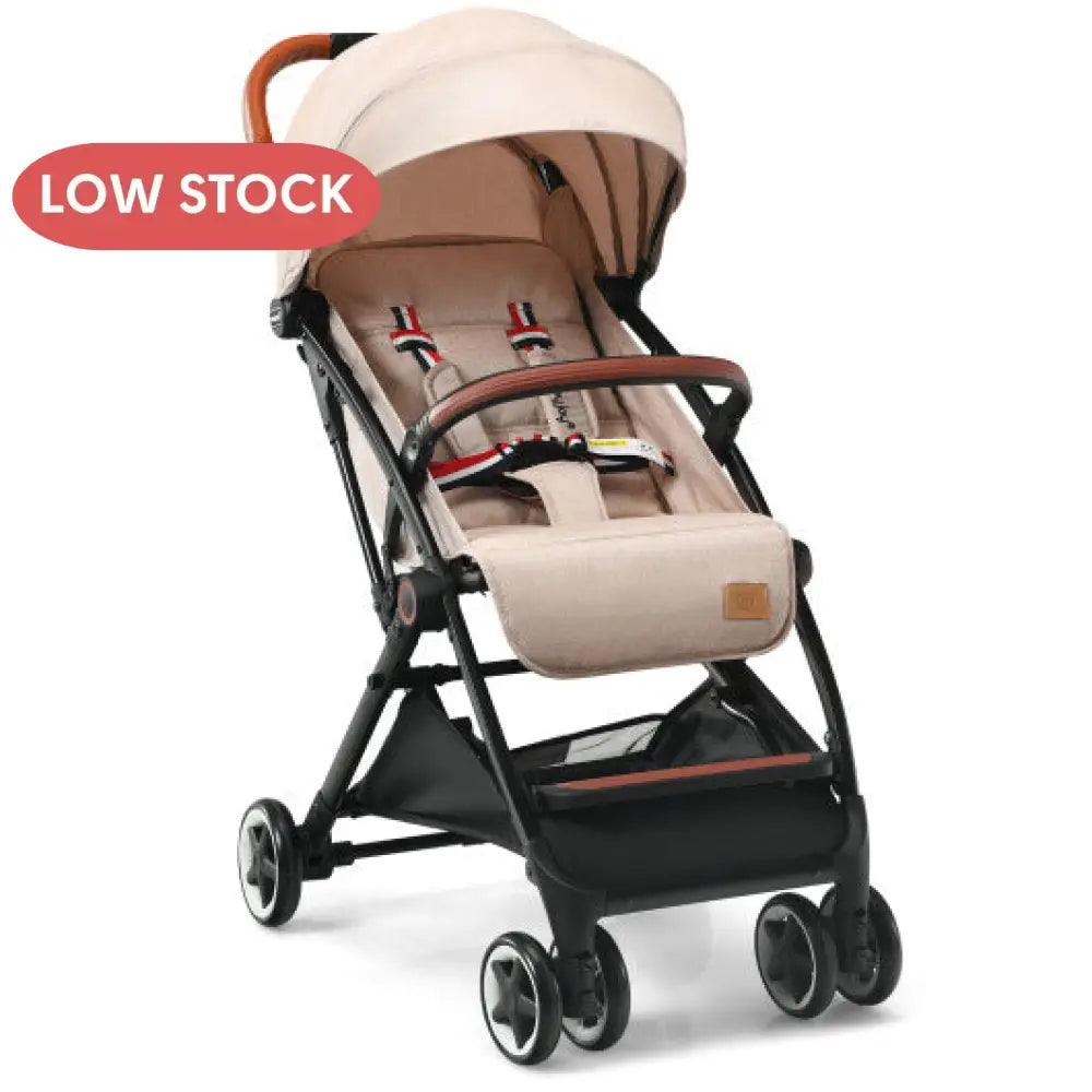 Lightweight Aluminium Frame Baby Stroller with Net-Beige