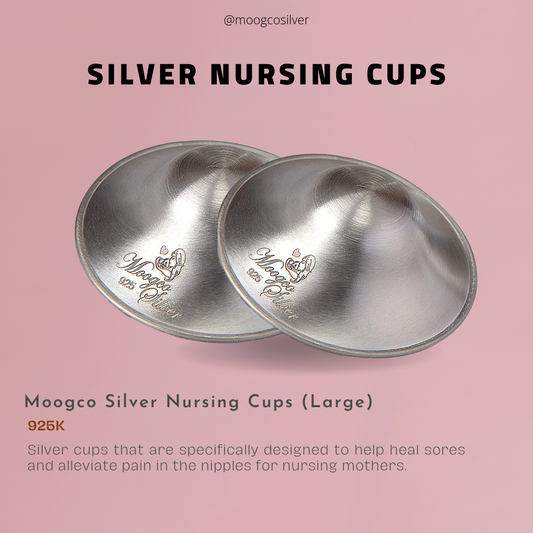The Original Silver Nursing Cups, LoveNoobs Silver Nipple Covers  Breastfeeding, 925 Grade Silver Layered Tri-Laminate Nipple Shields for  Nursing