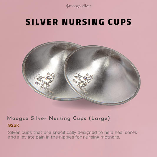 the Original Silver Nursing Cups, s Metal Nipple Covers for Breastfeeding,  Nursi