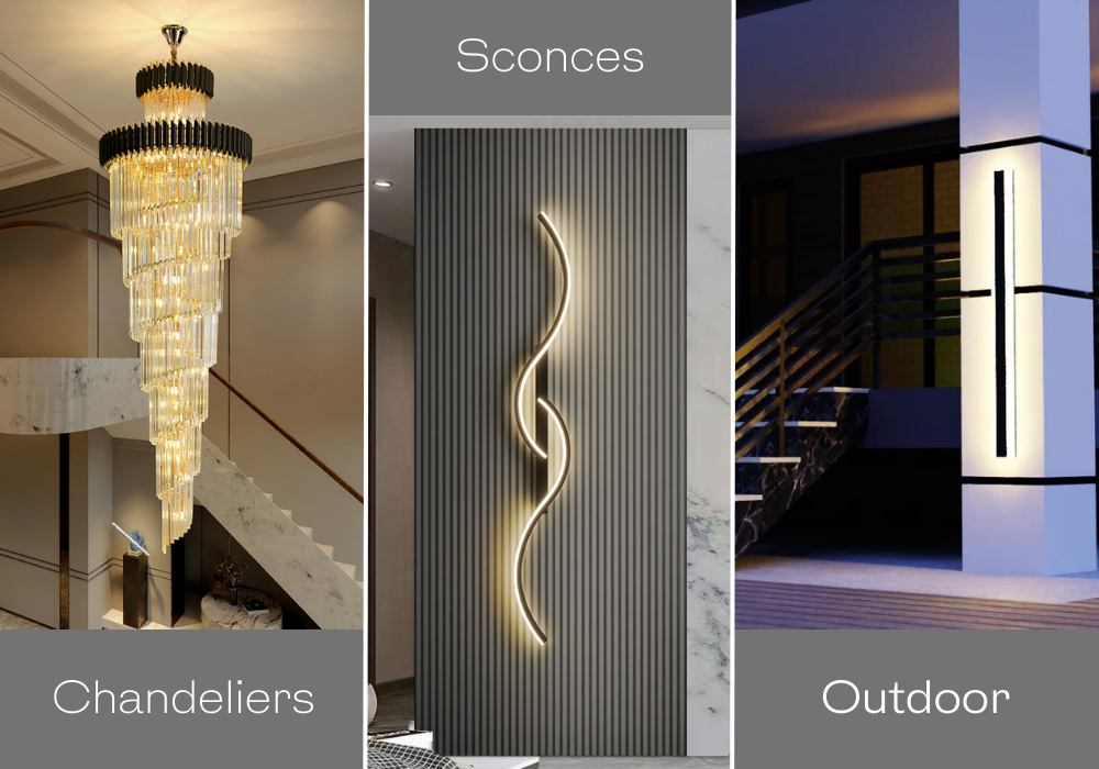 Chandeliers Sconces and outdoor lighting by Radiant Nest