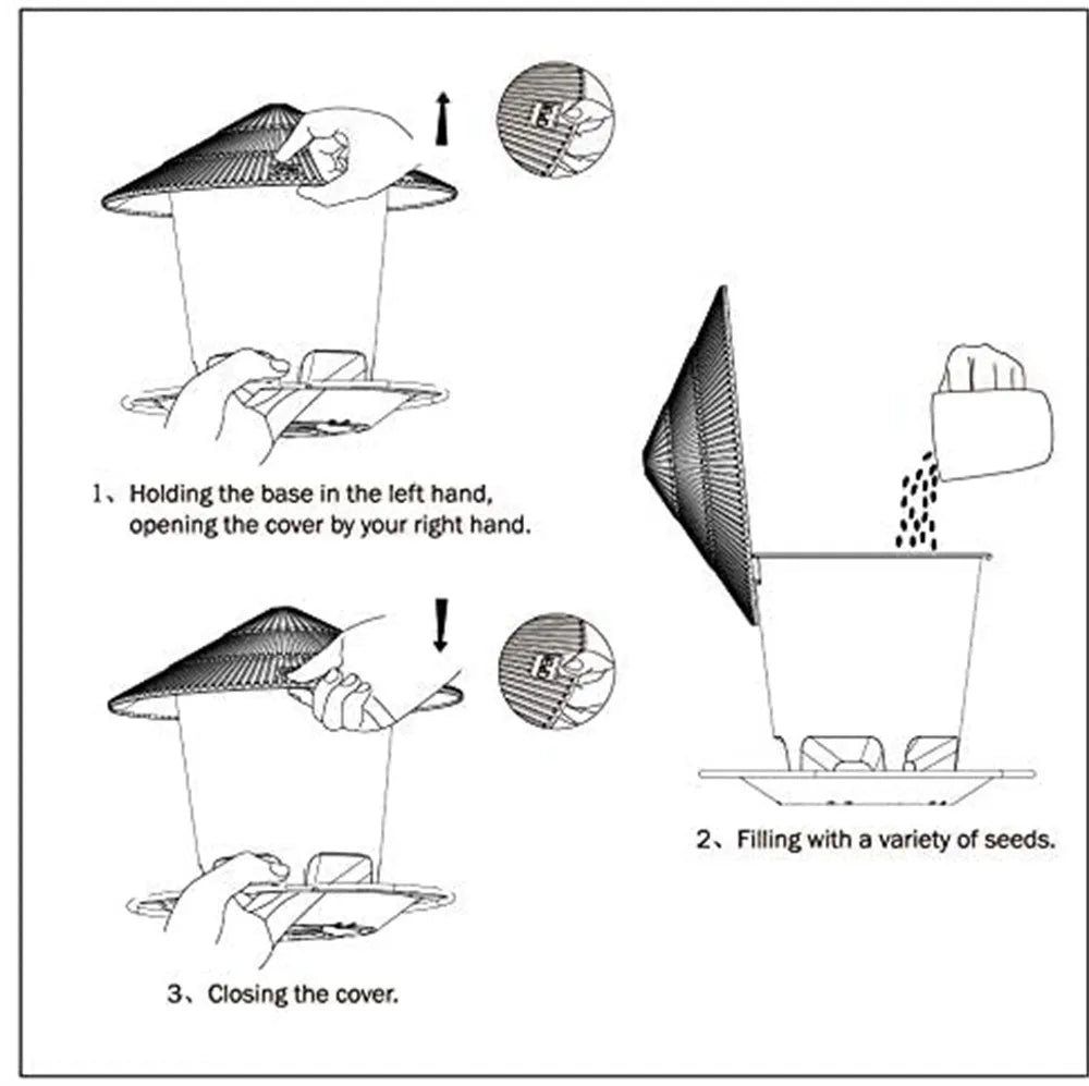 Outdoor Bird Feeder, Hanging Nut Feeding Multiple Hole Dispenser