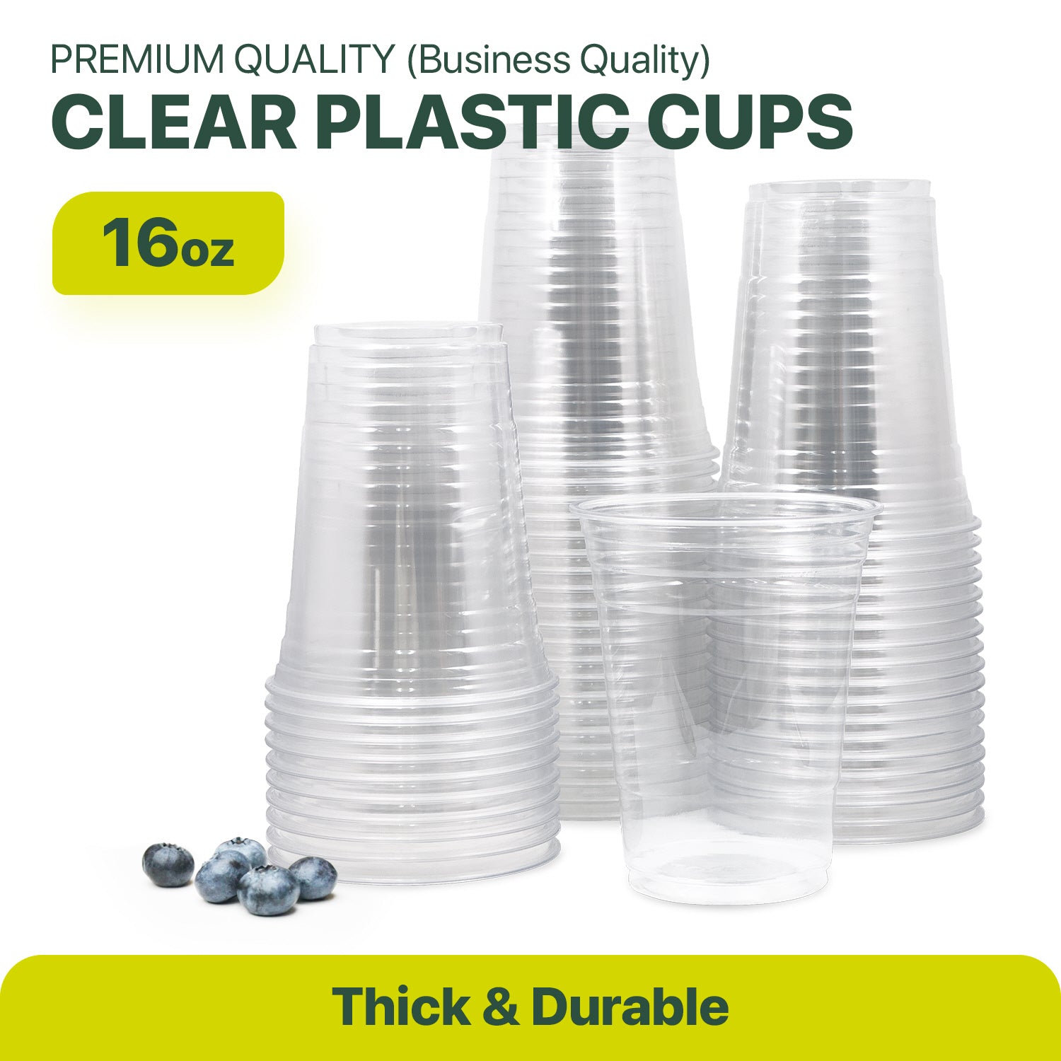 [100 Pack] 16 oz Clear Plastic Cups with Flat Lids and Clear Straws,  Disposable Iced Coffee Cups, BP…See more [100 Pack] 16 oz Clear Plastic  Cups with