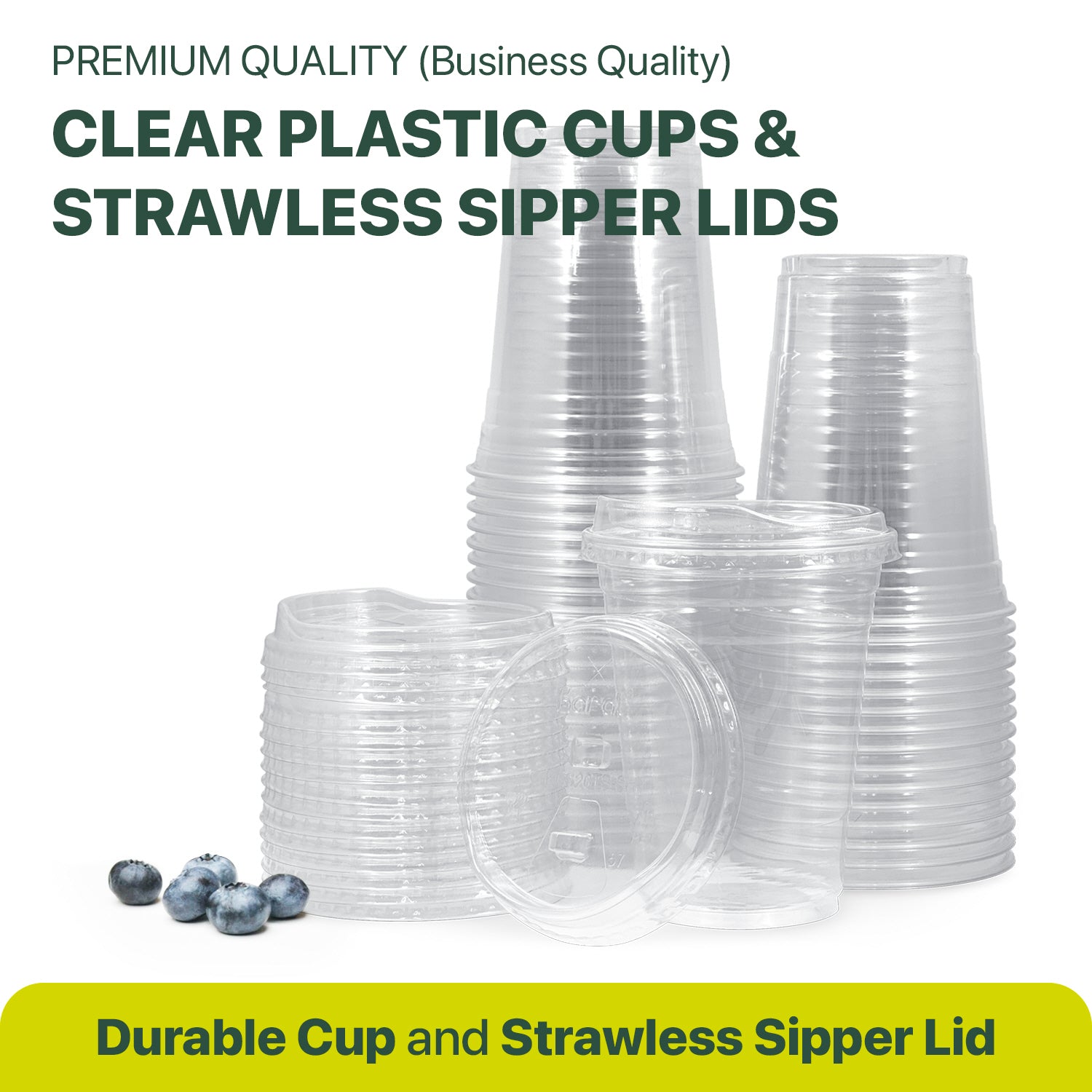 Karat Strawless Sipper lids for 12-24oz PET Plastic cup - 98mm Straw  Substitute, Coffee Shop Supplies, Carry Out Containers