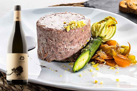 Organic White Wine with Deer Pâté in Pedro Ximénez Sauce