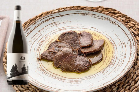 Organic Albillo Criollo Wine with Jarred Filleted Deer