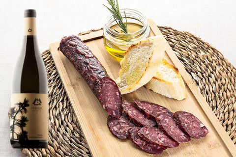 Organic Red Wine with Wild Boar Salami