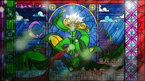 beauty and the beast stained glass wallpaper