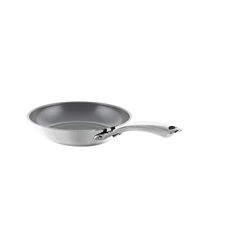 Chantal 3.Clad Tri-Ply Stainless Steel 8 inch Fry Pan with Ceramic Nonstick Coating